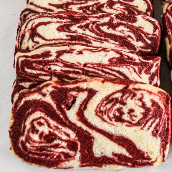 Red Velvet Marble Cookies