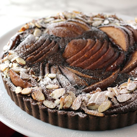 Chocolate-Almond-Pear Tart