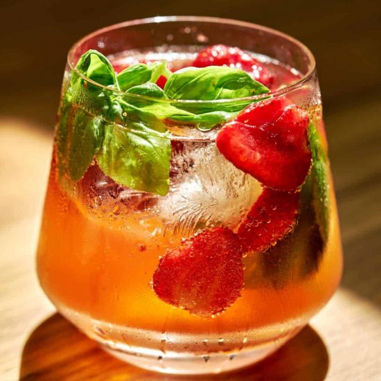 Strawberry Basil Shrub