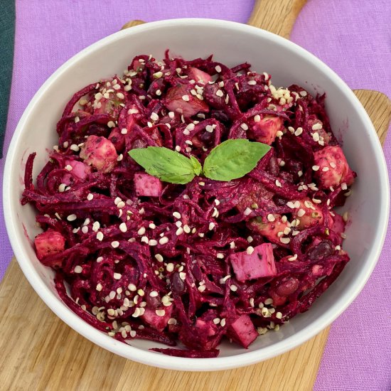 Beetroot Noodles Pesto Pasta