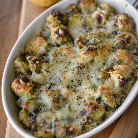 Brussels Sprouts Gruyère Gratin