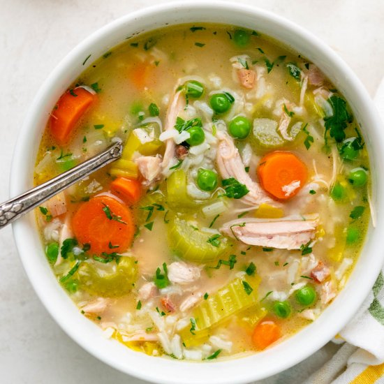 Homemade Turkey Rice Soup