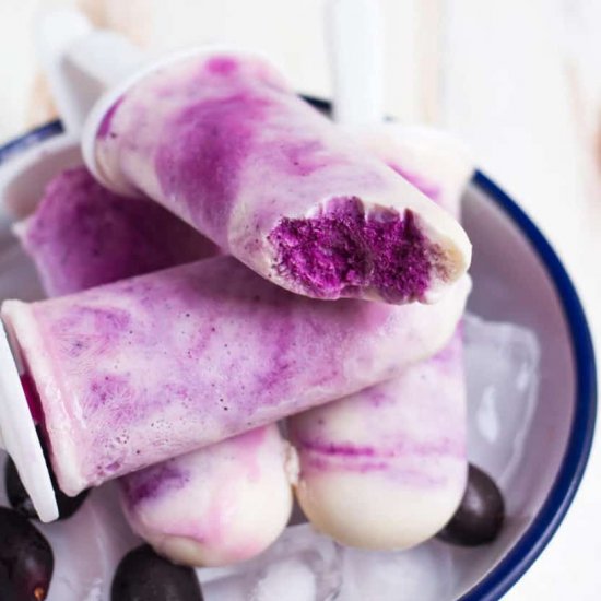 Jamun Yogurt Popsicles