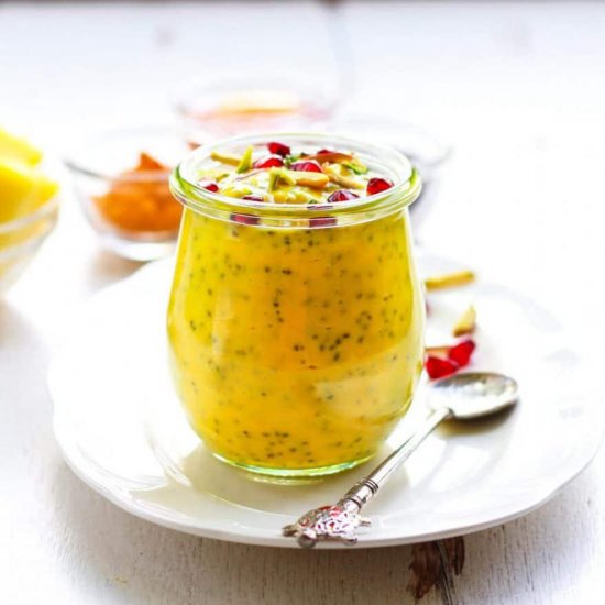 Turmeric Mango Chia Pudding