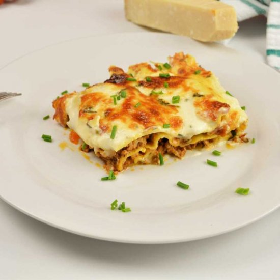 Turkey Lasagna With White Sauce