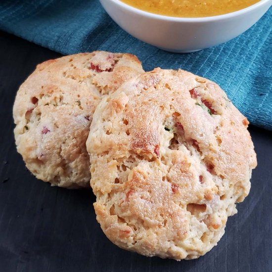 Ham and Cheese Sourdough Scones