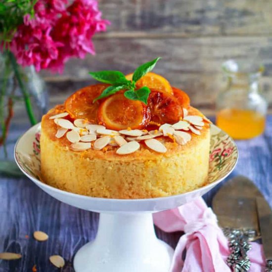 Orange Semolina Almond Cake