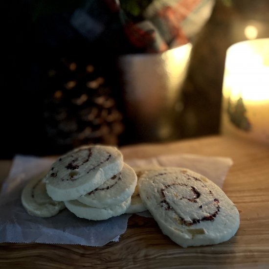 Hibiscus Ginger Pinwheel Cookies