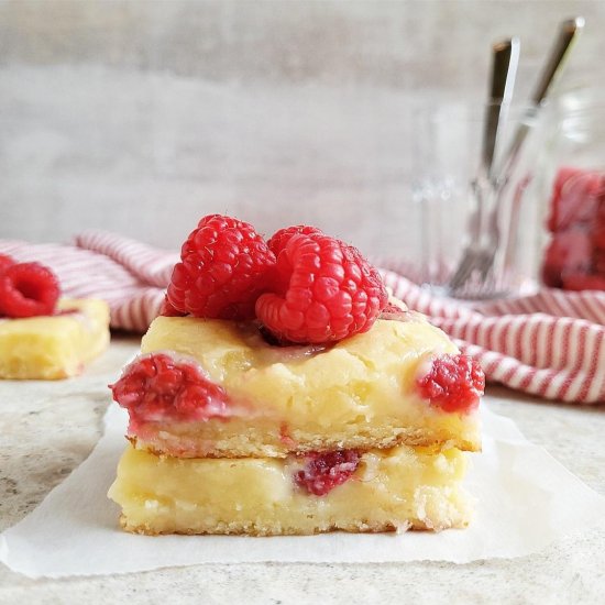 Raspberry White Chocolate Blondies