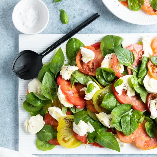 Spinach Caprese Salad