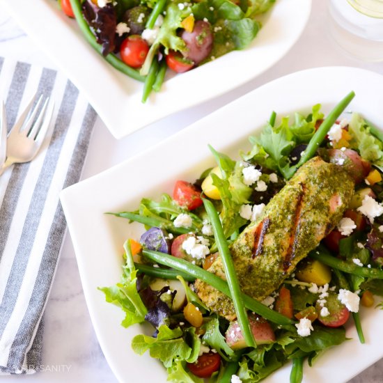 Salmon Salad with Basil Vinaigrette