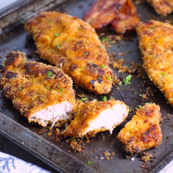 Crispy Bacon Crumb Baked Chicken