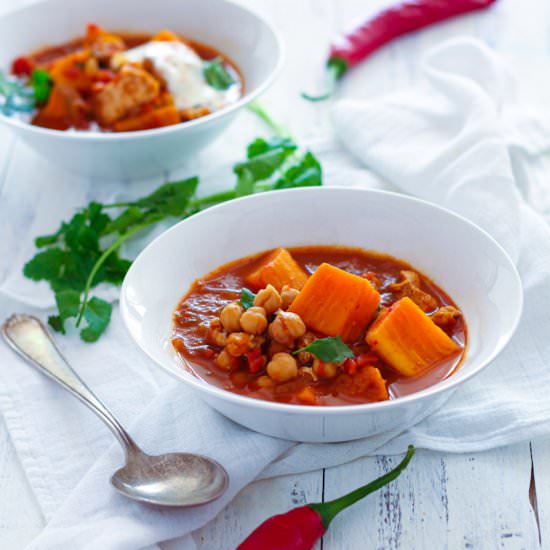 Sweet Potato and Chickpea Soup