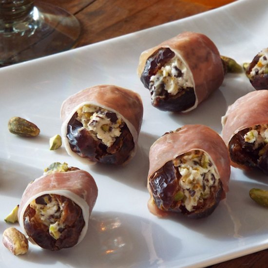 Stuffed Dates Wrapped in Prosciutto