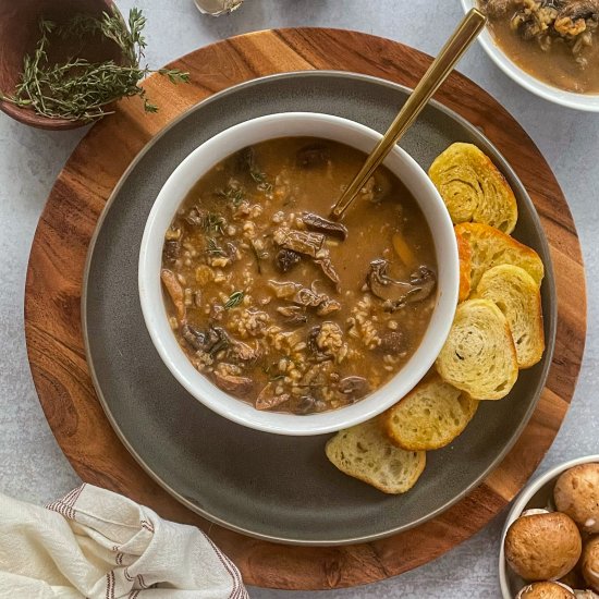 Mushroom and Wild Rice Soup