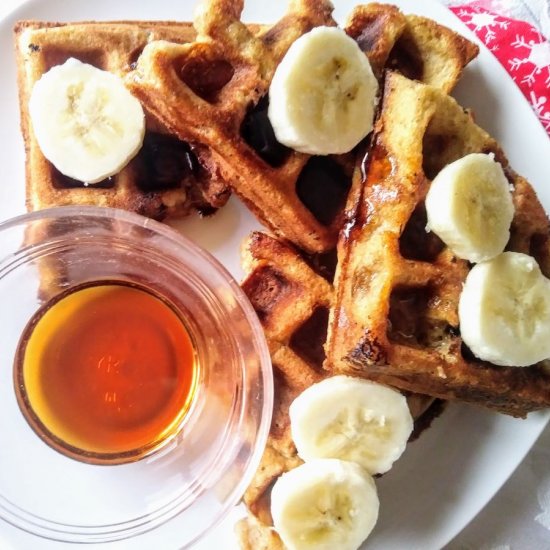 Vegan Gingerbread Banana Waffles