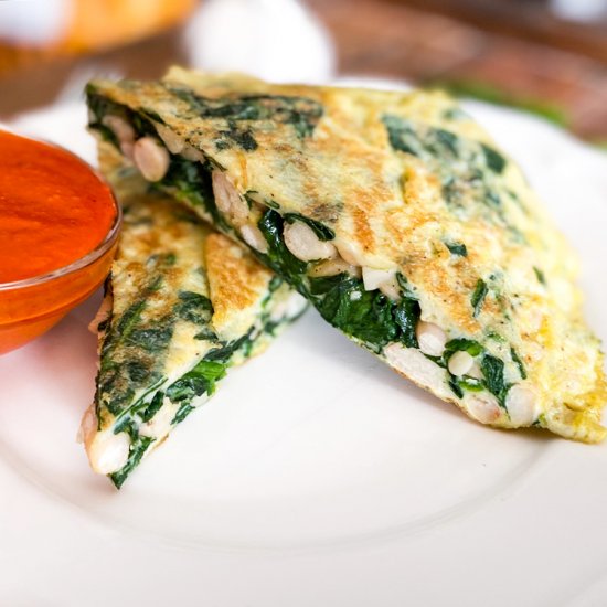 White Bean & Spinach Omelette