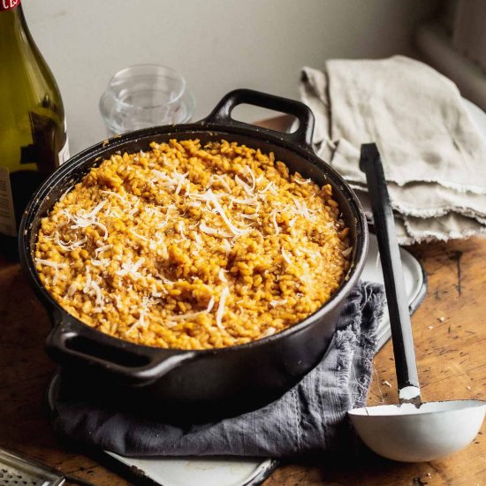 Easy One-Pot Vegan Pumpkin Risotto