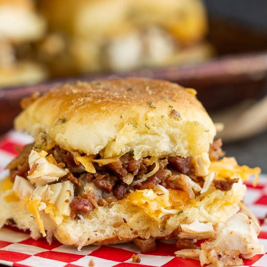 Bacon Chicken Ranch Sliders