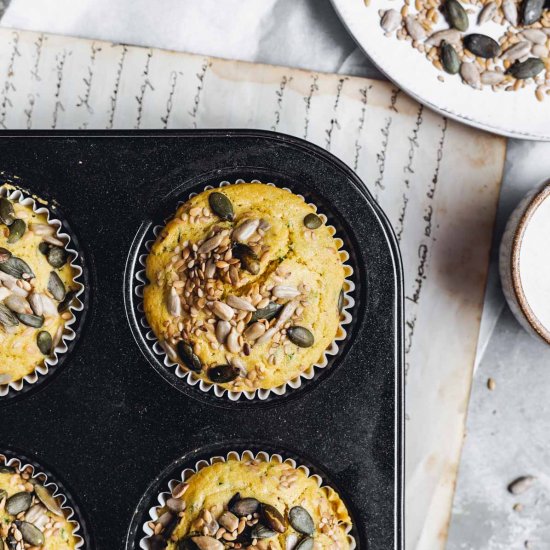 Savoury Polenta Breakfast Muffins