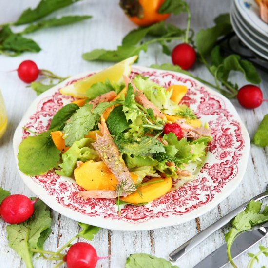 Smoked Trout Salad with Escarole an