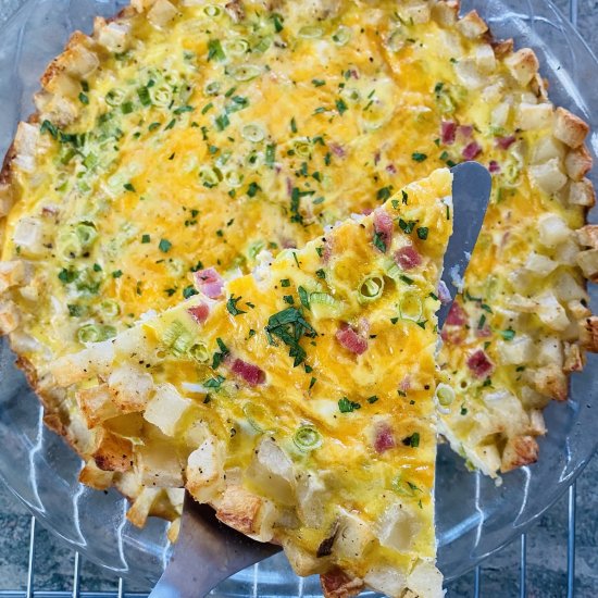 Hash Brown Crust Quiche