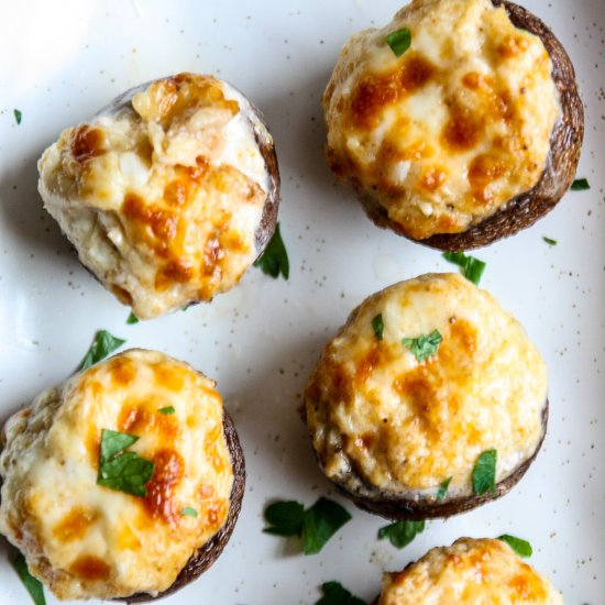 Air Fryer Stuffed Mushrooms