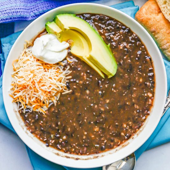 Slow cooker black bean soup