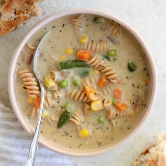 Creamy Vegetable Pasta Soup