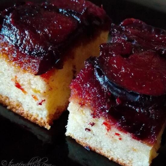 Upside Down Plum Cake