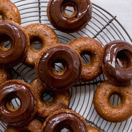 Chocolate Glazed Banana Bread Donut