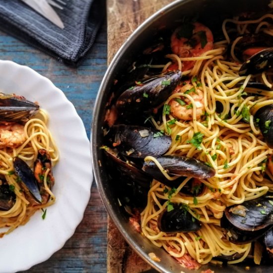 Shrimp and Mussels Pasta