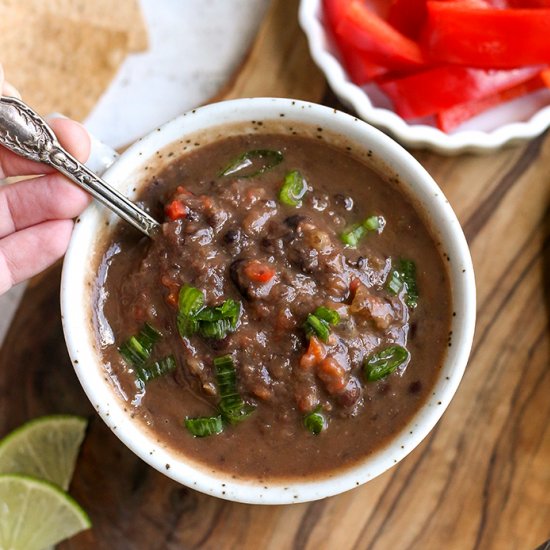 Easy Vegan Black Bean Soup