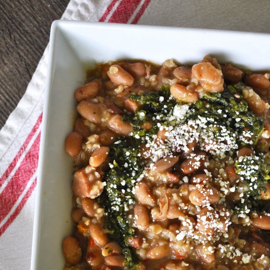 Smoky Beans & Bulgar Stew w/ Chimi