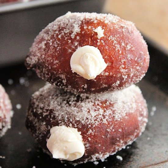 Cream Filled Sugar Doughnuts