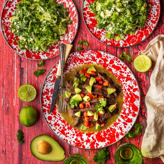 Skirt Steak with Salsa Verde