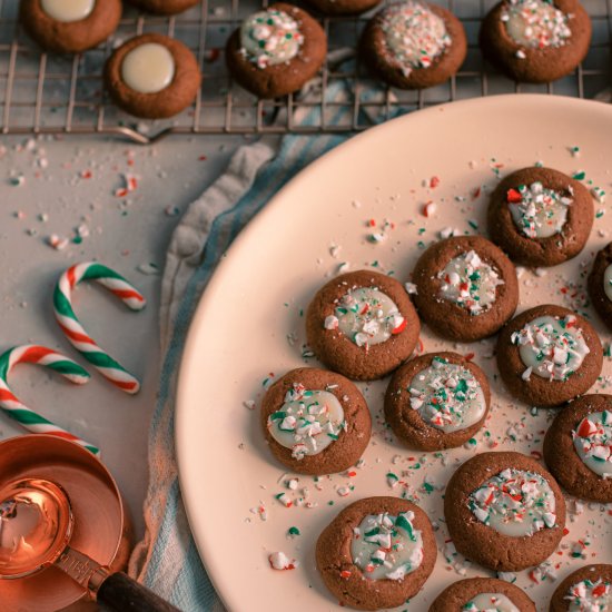 Candy Cane Thumbprints