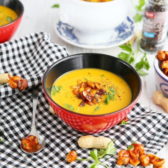 Sweet Potato & Carrot Soup with Pea