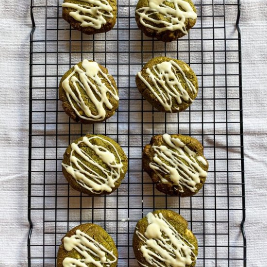 Almond Matcha Cookies