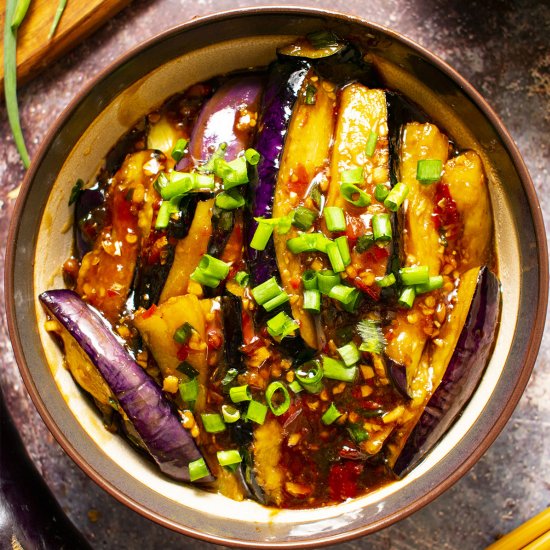 Stir Fried Eggplant Sichuan Style