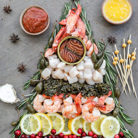 Seafood Christmas Tree