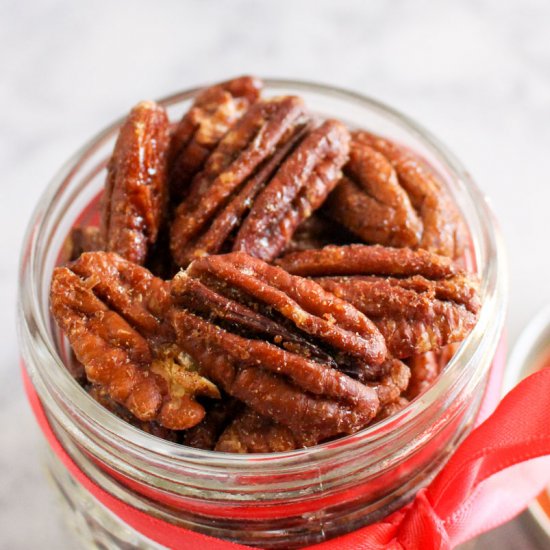 Sweet and spicy Candied Pecans