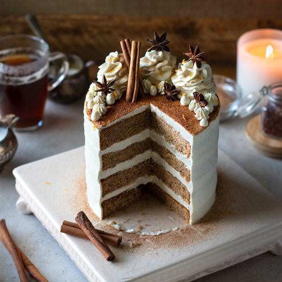 Vanilla Chai Cake with Mascarpone