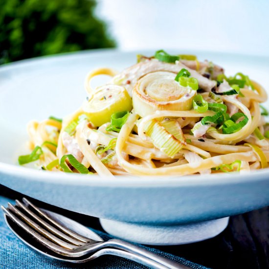 Creamy Chicken and Leek Pasta