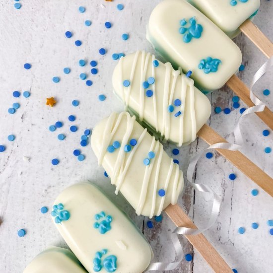 White Chocolate Krispie Pops