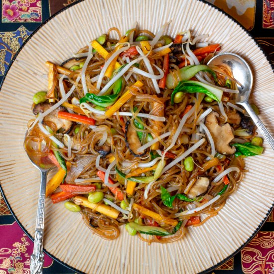 glass noodle stir-fry