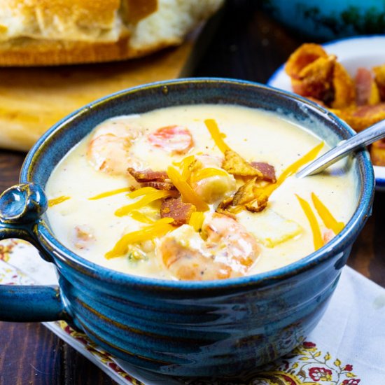 Creamy Potato Soup with Shrimp