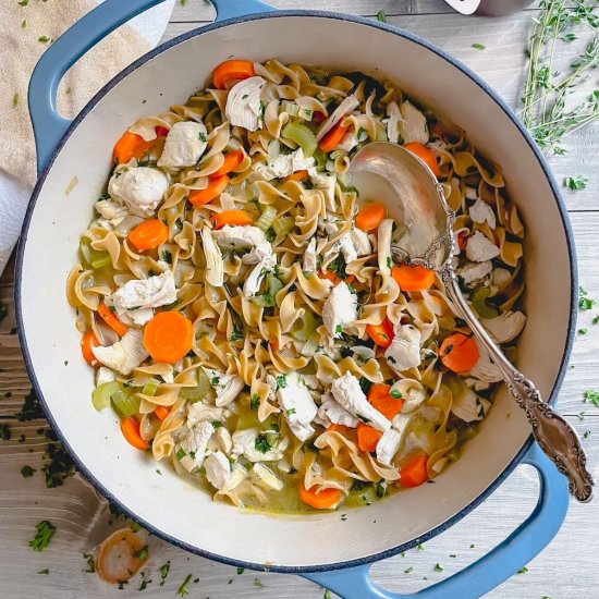 Dutch Oven Chicken Noodle Soup