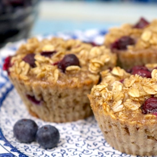 Baked Blueberry Oatmeal Cups