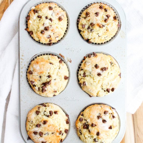 Small Batch Chocolate Chip Muffins